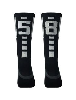 Soccer Socks, Comifun Adults Teens Athletic Player Custom Team Number ID Socks Football Socks 1 Pair