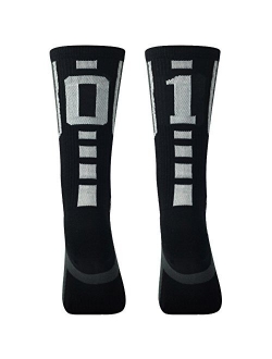 Soccer Socks, Comifun Adults Teens Athletic Player Custom Team Number ID Socks Football Socks 1 Pair