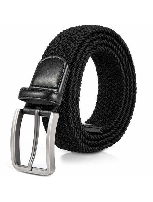 Jiguoor Braided Stretch Belt, Golf Elastic Fabric Woven Belts Casual Men/Women