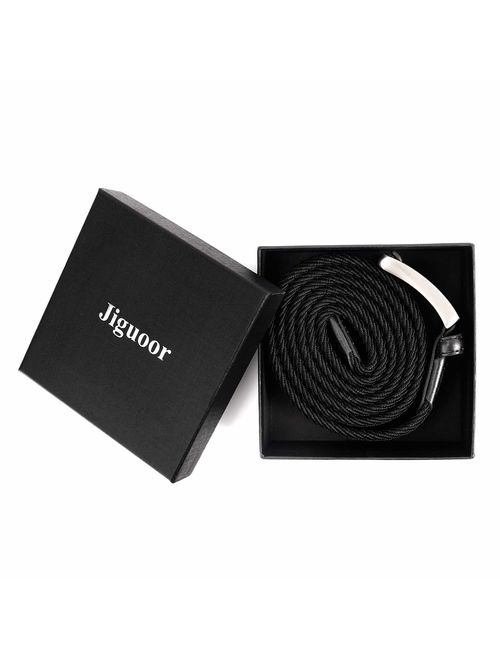 Jiguoor Braided Stretch Belt, Golf Elastic Fabric Woven Belts Casual Men/Women