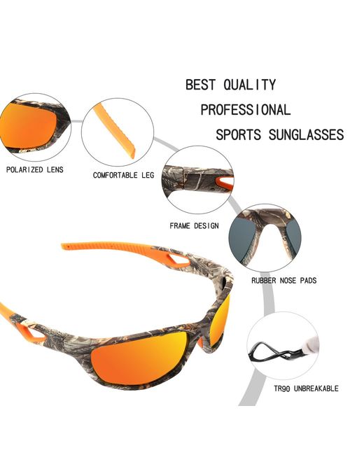 Polarized Sport Sunglasses Driving Sun Glasses for Men Shades Eyewear UV Protection