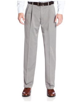 Men's Two-Tone Herringbone Expandable-Waist Pleat-Front Dress Pant