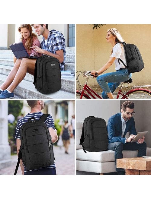 Travel Laptop Backpack, Anti Theft Business Laptop Backpack with USB Charging Port and Headphone Interface