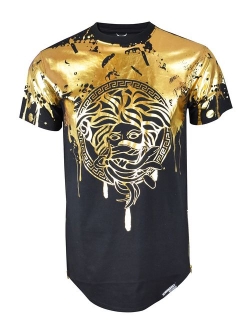 Screenshotbrand Mens Hipster Hip-Hop Ultra Premiun Tees - Stylish Longline Latest Technique Fashion Print T-Shirts