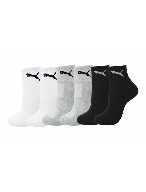 PUMA Men's 6-Pack Quarter Cut Socks