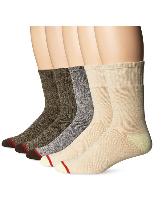 Signature Brands Men's Five-Pack Thermal Crew Socks