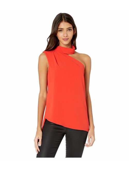 HALSTON Women's Scark Neck Top