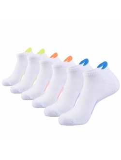 Mens Ankle Low Cut Athletic Tab Socks for Men Sport Comfort Cushion Sock 6 Pack