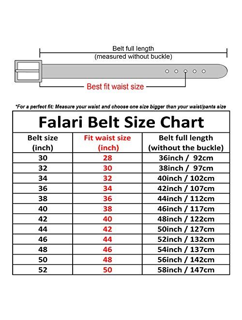 Falari Men's Full Grain Leather Belt Double Prong Belt 9004 & 9024