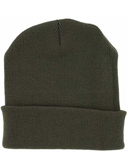 DealStock Plain Knit Cap Cold Winter Cuff Beanie (40+ Multi Color Available)