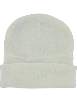 DealStock Plain Knit Cap Cold Winter Cuff Beanie (40+ Multi Color Available)