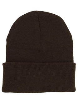 DealStock Plain Knit Cap Cold Winter Cuff Beanie (40+ Multi Color Available)