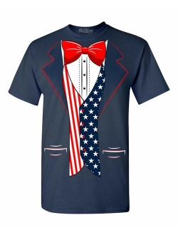 shop4ever Classic Tuxedo T-Shirt Party Costume Shirts