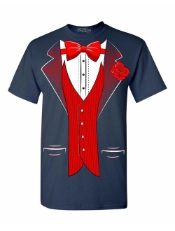 shop4ever Classic Tuxedo T-Shirt Party Costume Shirts