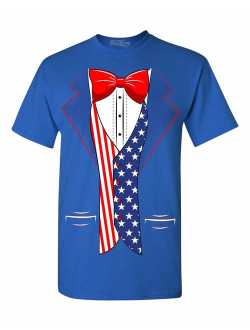 shop4ever Classic Tuxedo T-Shirt Party Costume Shirts