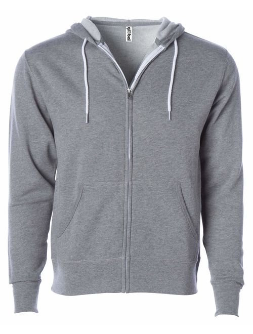 Global Blank Slim Fit Lightweight Zip Up Hoodie Men and Women Hooded Sweatshirt