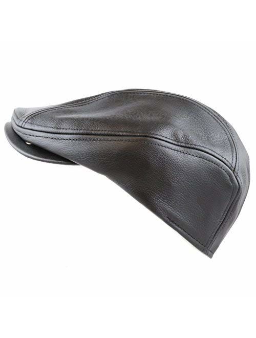 The Hat Depot Prouldy Made in USA Premium Quality Genuine Leather Gatsby Ivy Hat