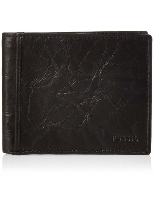 Fossil Men's Ingram Leather RFID Blocking Bifold Flip ID Wallet