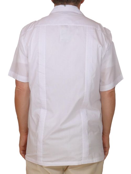 Squish Cuban Style Guayabera Shirt/White