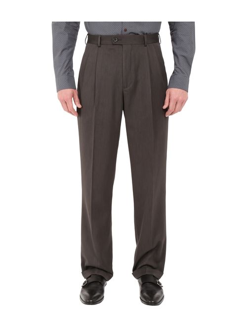 Perry Ellis Men's Classic Fit Double Pleated Cuffed Pant