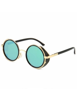 Steampunk Vintage Retro Round Sunglasses Metal Circle Frame