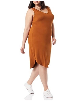 Amazon Brand - Daily Ritual Women's Jersey Sleeveless V-Neck Midi Dress