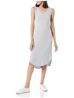 Amazon Brand - Daily Ritual Women's Jersey Sleeveless V-Neck Midi Dress