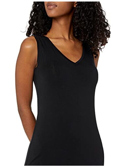 Amazon Brand - Daily Ritual Women's Jersey Sleeveless V-Neck Midi Dress