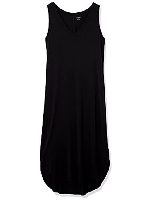 Amazon Brand - Daily Ritual Women's Jersey Sleeveless V-Neck Midi Dress