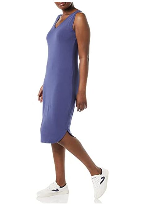 Amazon Brand - Daily Ritual Women's Jersey Sleeveless V-Neck Midi Dress