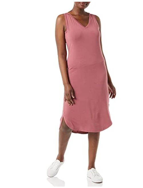 Amazon Brand - Daily Ritual Women's Jersey Sleeveless V-Neck Midi Dress