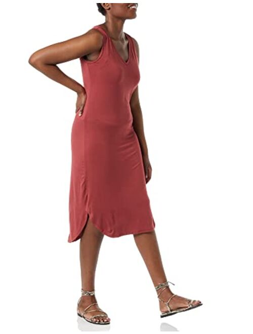 Amazon Brand - Daily Ritual Women's Jersey Sleeveless V-Neck Midi Dress