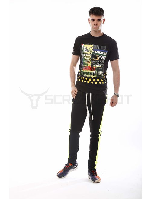 Screenshotbrand Mens Hipster Hip-Hop Premiun Technique Tees - Stylish Longline Latest NYC Fashion T-Shirts