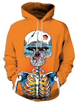 Linnhoy Unisex 3D Graphic Printed Hooded Sweatshirt Casual Pullover Hoodie with Big Pockets