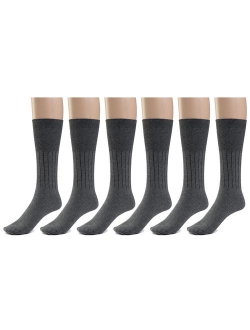 Silky Toes 3 or 6 Pk Men's Diabetic Non Binding Cotton Dress Socks, Multi Colors Also Available in Plus Sizes...