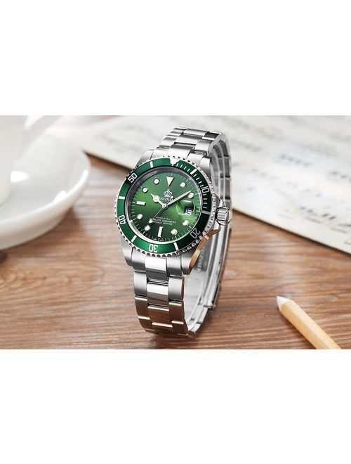 Mens Luxury Watches Ceramic Bezel Luminous Quartz Silver Gold Two Tone Stainless Steel Watch Waterproof