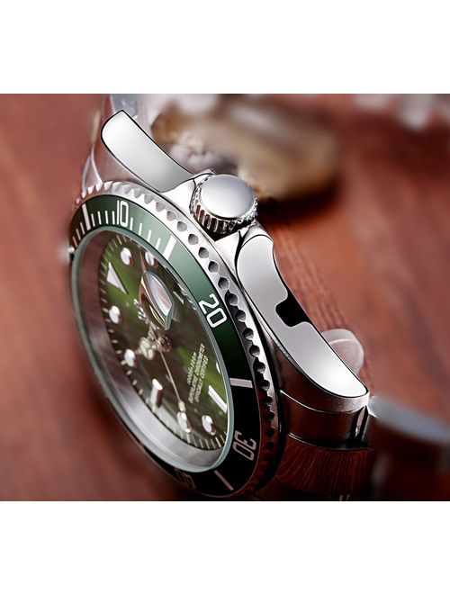 Mens Luxury Watches Ceramic Bezel Luminous Quartz Silver Gold Two Tone Stainless Steel Watch Waterproof