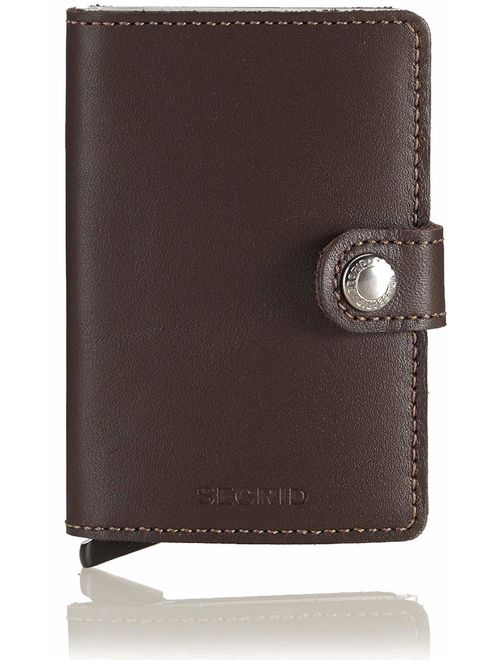 Secrid Men Mini Wallet Genuine Leather RFID Safe Card Case for max 12 cards