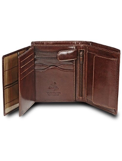 Visconti "MONZA 3" Soft Brown Italian Glazed TriFold Wallet