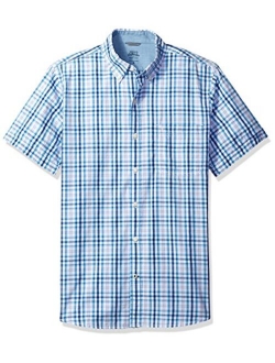 Men's Saltwater Short Sleeve Button Down Plaid Shirt