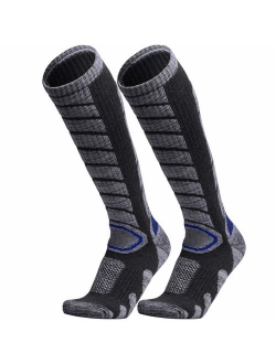 WEIERYA Ski Socks 2 Pairs Pack for Skiing, Snowboarding, Cold Weather, Winter Performance Socks