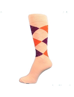 Spotlight Hosiery Elite Quality Colorful Soft Cotton Men's Groomsmen Wedding Argyle Dress Socks