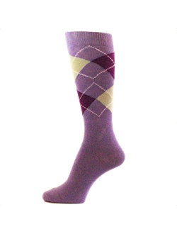 Spotlight Hosiery Elite Quality Colorful Soft Cotton Men's Groomsmen Wedding Argyle Dress Socks