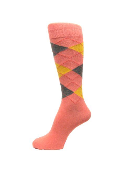 Spotlight Hosiery Elite Quality Colorful Soft Cotton Men's Groomsmen Wedding Argyle Dress Socks