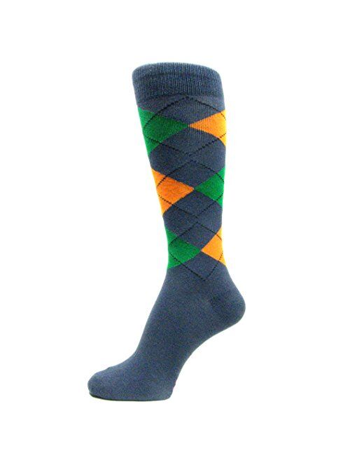 Spotlight Hosiery Elite Quality Colorful Soft Cotton Men's Groomsmen Wedding Argyle Dress Socks