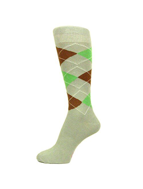 Spotlight Hosiery Elite Quality Colorful Soft Cotton Men's Groomsmen Wedding Argyle Dress Socks