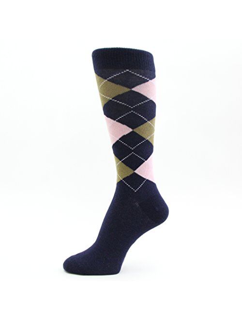 Spotlight Hosiery Elite Quality Colorful Soft Cotton Men's Groomsmen Wedding Argyle Dress Socks