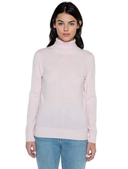 JENNIE LIU Women's 100% Pure Cashmere Long Sleeve Pullover Turtleneck Sweater