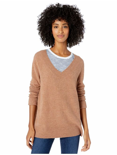 Amazon Brand - Goodthreads Women's Mid-Gauge Stretch V-Neck Sweater