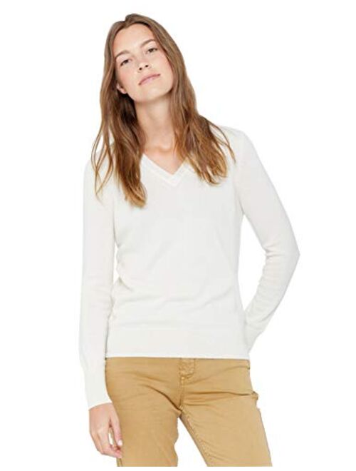 State Cashmere Essential V-Neck Sweater 100% Pure Cashmere Long Sleeve Pullover for Women